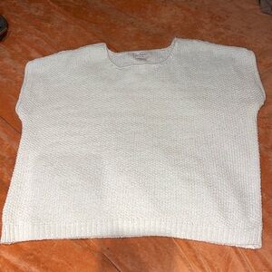 white knit crop top
